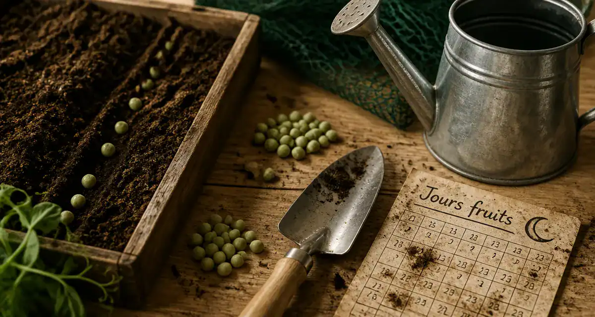Quand semer les petit pois avec la lune : calendrier et arrosage