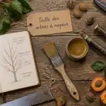 quand tailler les arbres fruitiers à noyaux outils de taille branches coupées