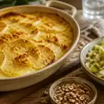 Que manger avec un gratin dauphinois sans viande : salade d’endives et noix à côté du gratin dauphinois