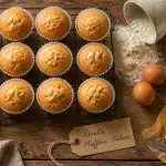 recette pour muffins nature sur table