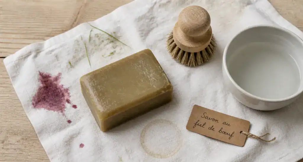 savon fiel de boeuf utilisation sur tache de tissu