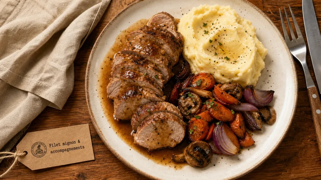 Accompagnement filet mignon : pommes fondantes et légumes rôtis