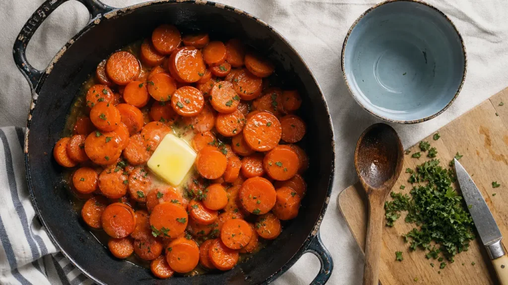 Carottes vichy recette fondantes au beurre et eau de Vichy, jus réduit