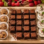 Dessert apéro dinatoire : mini verrines crème et cookies, buffet sucré
