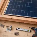 Fabriquer support panneau solaire bois : cadre en bois et outils