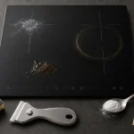 Nettoyer plaque induction sans rayer : taches de graisse et brûlures sur vitrocéramique