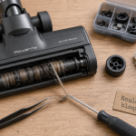 Problème roue aspirateur balai Rowenta : roulette bloquée sur axe métallique