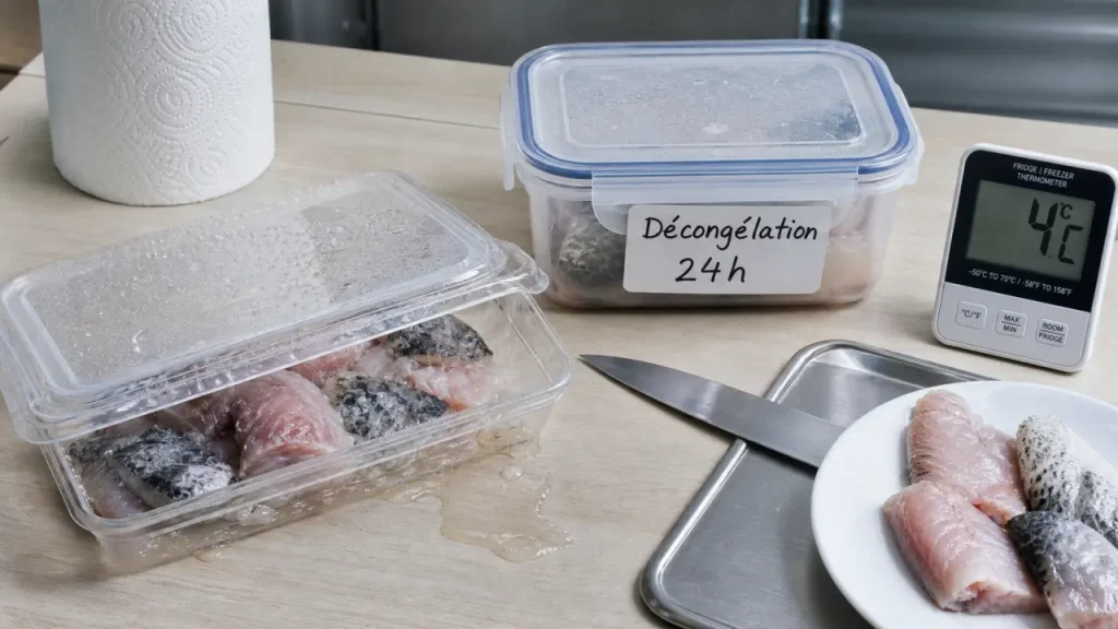 Produit décongelé combien de temps au frigo : durée au réfrigérateur par aliment
