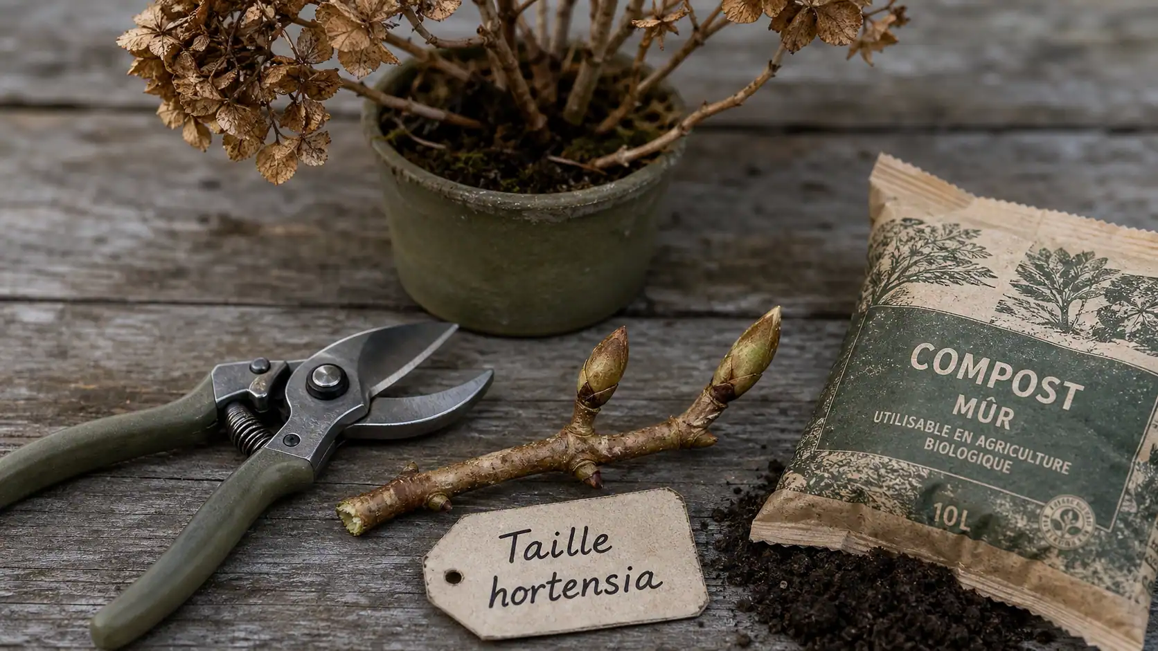 Quand couper hortensia : sécateur et bourgeons à préserver, taille fin d’hiver