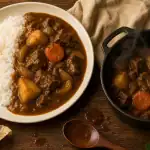 Recette curry japonais maison : sauce brune épaisse et riz vapeur