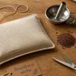 Tutoriel bouillotte seche : bouillotte sèche maison en coton avec graines de lin et coutures sûres