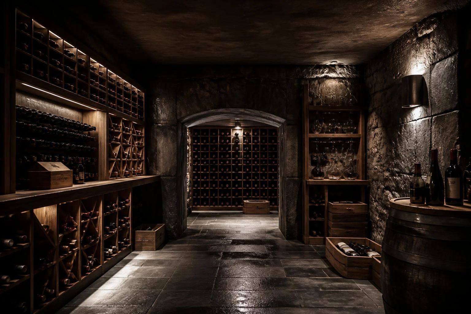 Cave à vin en sous-sol : température, humidité et rangements
