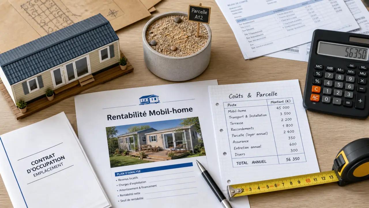 Investissement mobil home : rentabilité nette liée à la parcelle