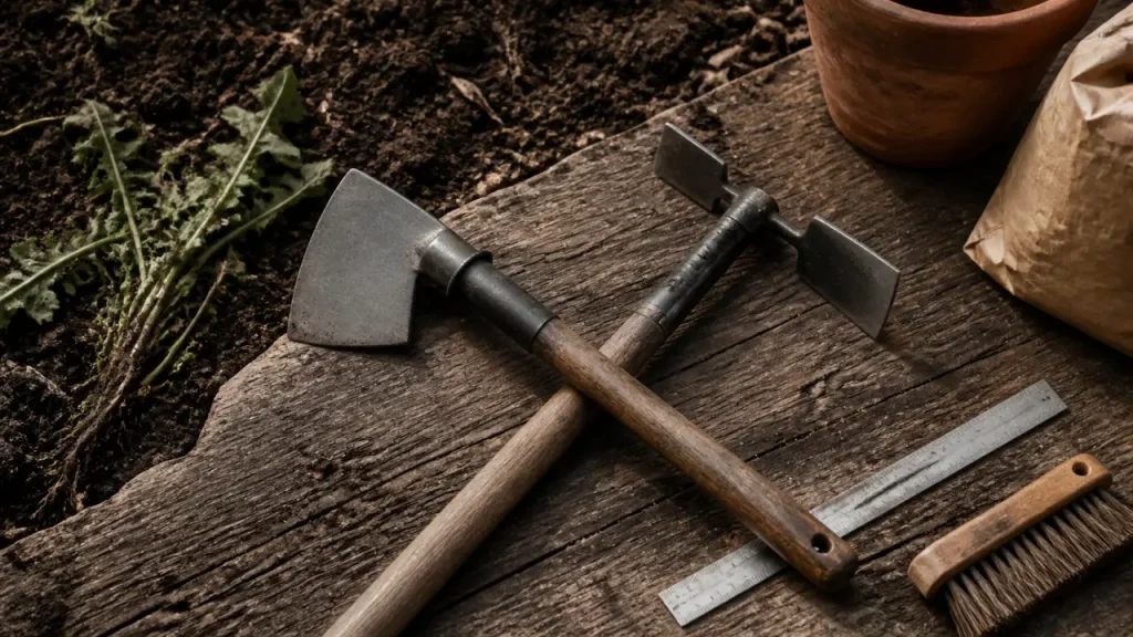 Serfouette ou binette : désherber, aérer et choisir l’outil adapté à votre jardin