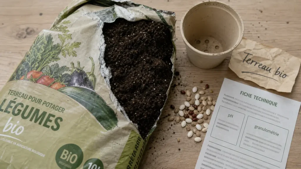Terreau potager bio : le choisir sans étouffer les racines ni rater ses semis