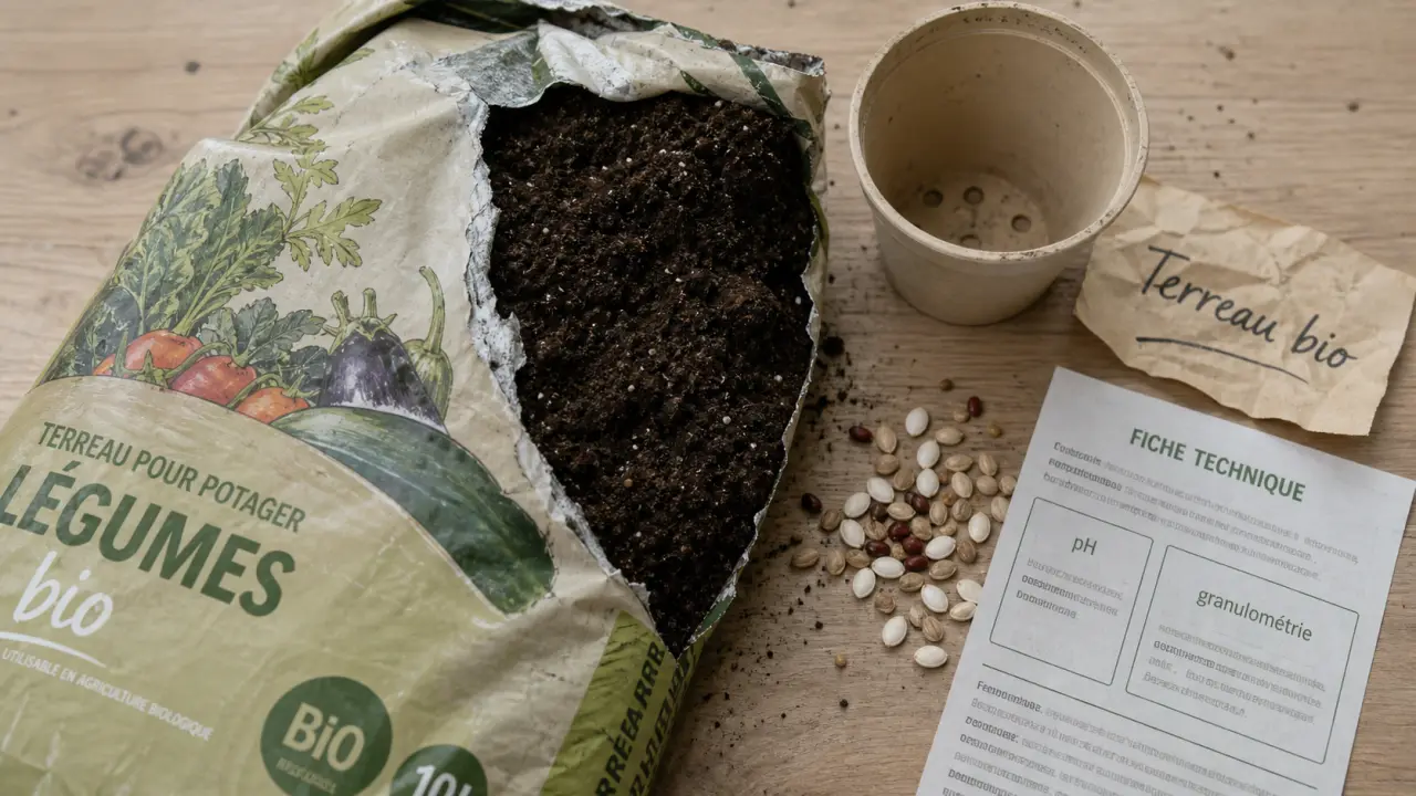 Terreau potager bio pour semis : terreau en sac