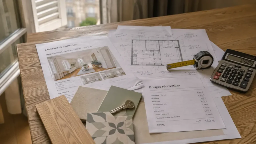 Acheter un appartement avec travaux à Paris : calculez le coût total avant l’offre