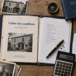 Achat immobilier aux enchères : dossier des conditions et tampon adjudication