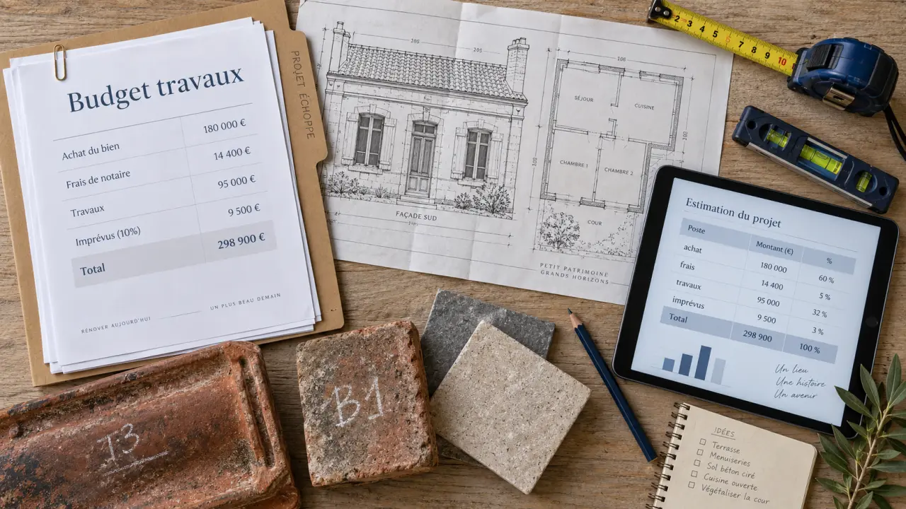 Achat maison à rénover Bordeaux : budget travaux et imprévus