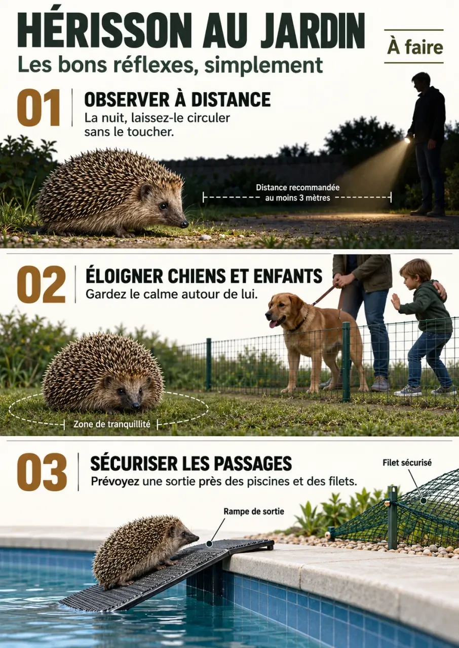 Gestes à adopter pour protéger un hérisson dans le jardin