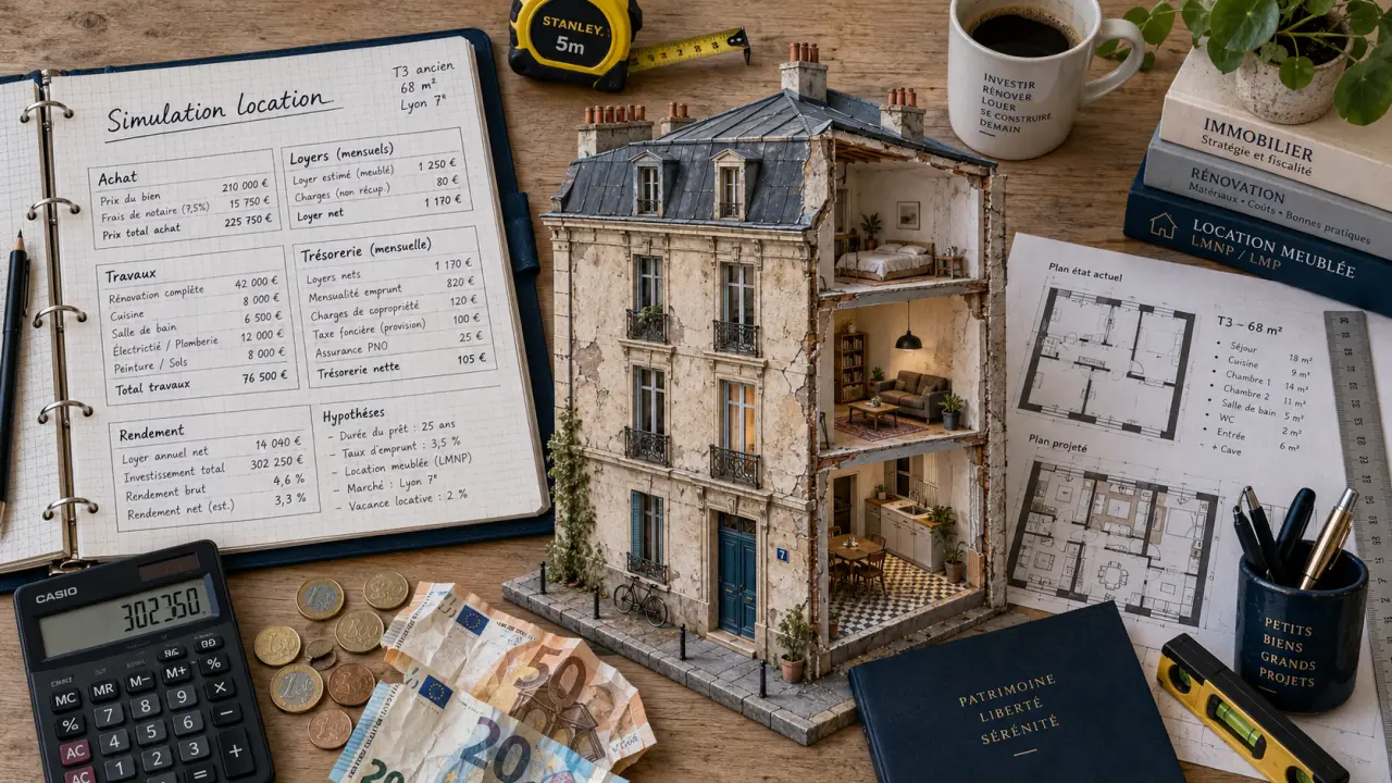 Investissement immobilier ancien : calcul rentabilité et décote à vérifier