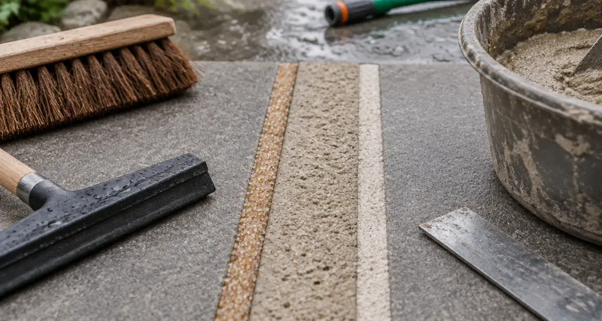 mortier pour joint terrasse extérieur drainant anti-fissures sur dalle de terrasse